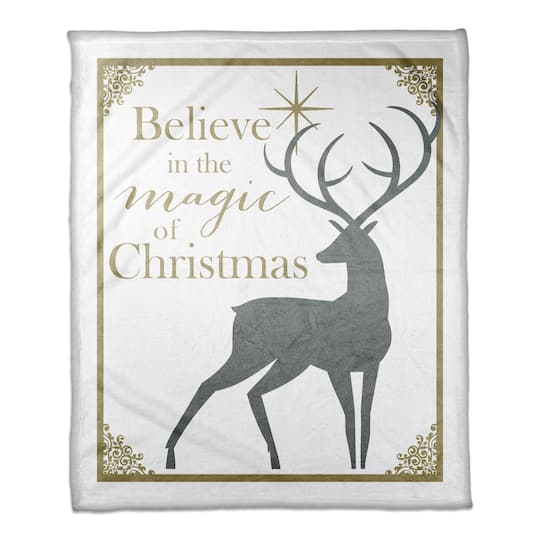 Believe in the Magic of Christmas Throw Blanket